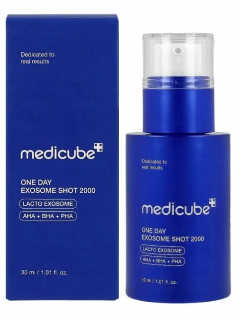 آمپول اگزوزوم شات مدیکیوب Medicube Exosome Shot 2000 |آمپول کنترل منافذ وان دی اگزوزوم شات 2000 مدی کیوب | آمپول ضد منافذ و لایه‌بردار وان دی مدی کیوب | مناسب استفاده در روتین مراقبت از پوست | حجم 30 میلی لیتر