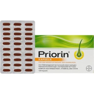 مکمل تقویت و ضد ریزش مو مو پریورین بلایر آلمان Priorin Capsules | مکمل تقویت و تغذیه مو | حاوی ترکیبات مغذی برای حمایت از رشد و سلامت مو | بسته 30 عددی