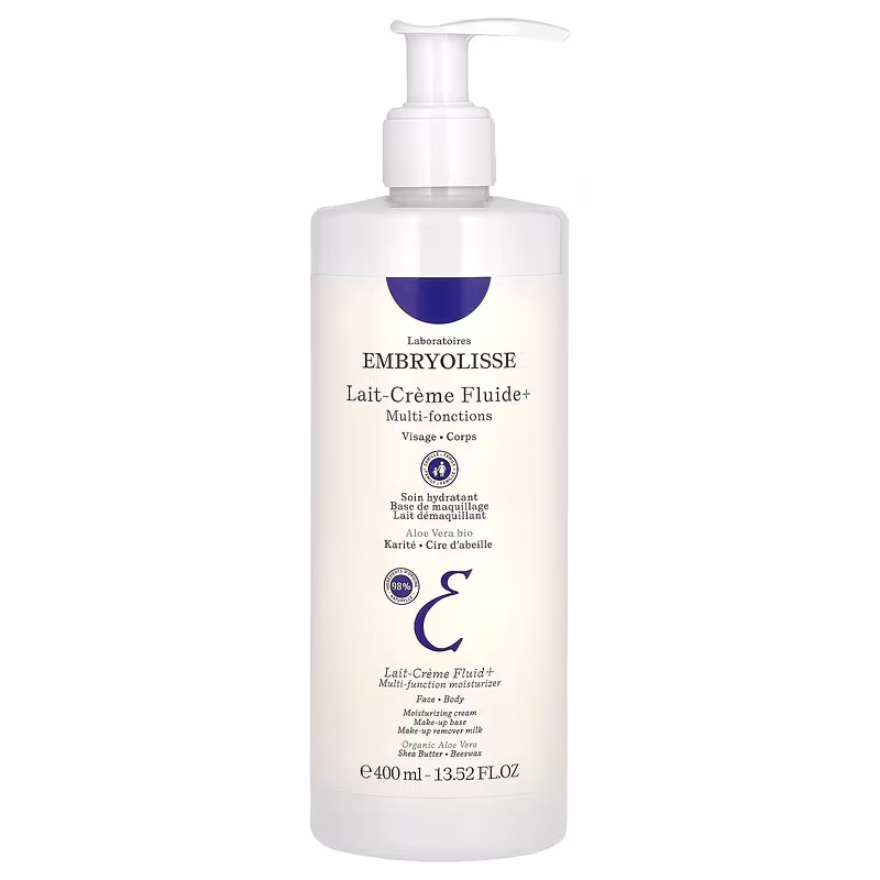کرم چندکاره امبریولیس Embryolisse Lait-Crème Concentré | مرطوب‌کننده، پرایمر و پاک‌کننده چندکاره | مناسب صورت و بدن | کمک به آبرسانی، نرم‌کنندگی و تقویت سد دفاعی پوست | حجم 400ml
