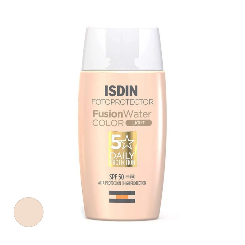ضد آفتاب رنگی فیوژن واتر لایت ایزدین Fusion Water Color Light SPF50 | ضدآفتاب رنگی پوست صورت