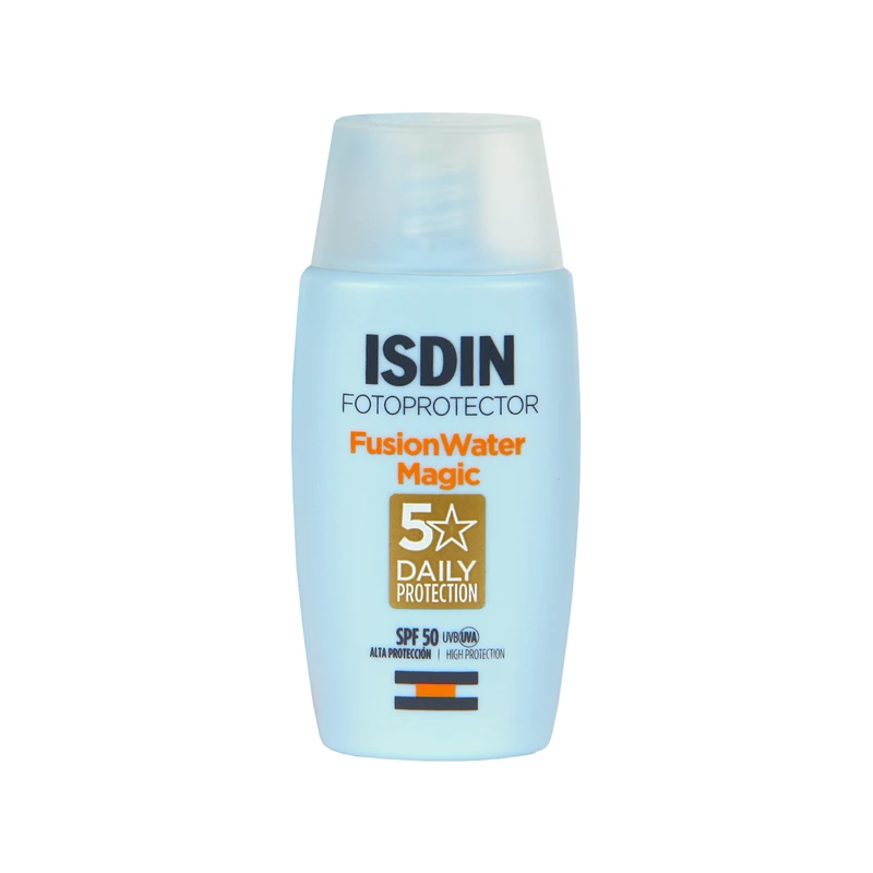 ضدآفتاب بی‌رنگ ایزدین ISDIN Fusion Water SPF50 | ضدآفتاب فلوئیدی سبک و بی‌رنگ | محافظت بالا در برابر UVA و UVB | جذب سریع و مناسب استفاده روزانه