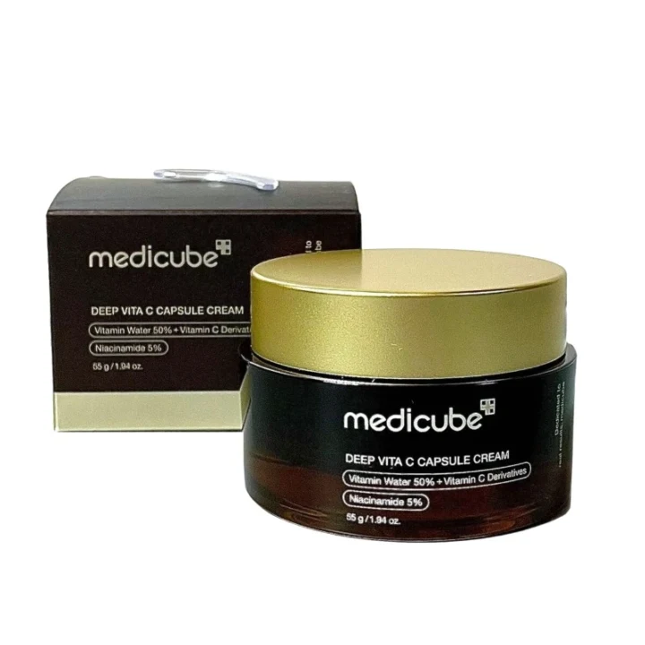 کرم ویتامین C کپسولی مدیکیوب Medicube Vitamin C Capsule Cream | کرم روشن‌کننده و آنتی‌اکسیدان | حاوی ویتامین C و کپسول‌های فعال | کمک به کاهش کدری و افزایش شفافیت و درخشندگی پوست