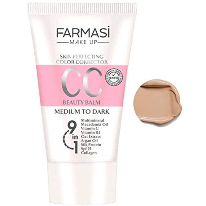 کرم CC فارماسی شماره 4 Farmasi CC Cream | کرم CC اصلاح‌کننده رنگ پوست | کمک به یکنواخت شدن تناژ پوست و ایجاد ظاهر طبیعی | مناسب آرایش روزانه | شماره رنگ 04