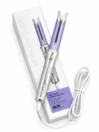 . دستگاه فرکننده مو شیگلم SHEGLAM Cold Air Curling Wand | دستگاه فرکننده مو با فناوری باد سرد | مناسب حالت‌دهی و ایجاد فرهای طبیعی | رنگ ساحلی